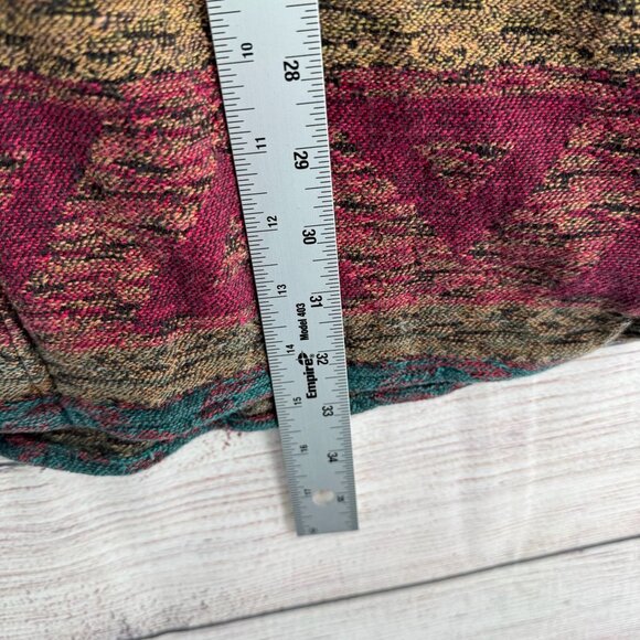 The Territory Ahead Southwest Knit Flannel Shirt Mens Size Large Beige/Green/Red - Picture 12 of 12